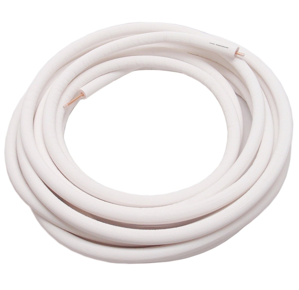1 - 1/8" Insulated Copper Coil Line - 1/2" White Insulation - 25' Long - HVAC PremiumCL 118 12W 25