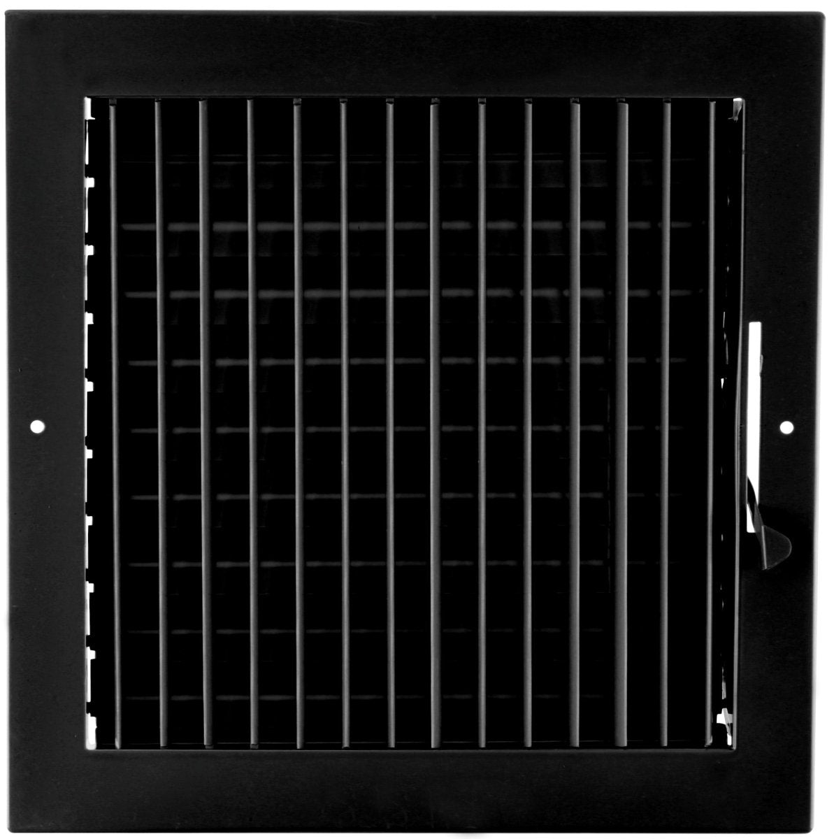 10" X 10" ADJUSTABLE AIR SUPPLY DIFFUSER - HVAC Vent Duct Cover Sidewall or Ceiling - HVAC PremiumSV1010 Black