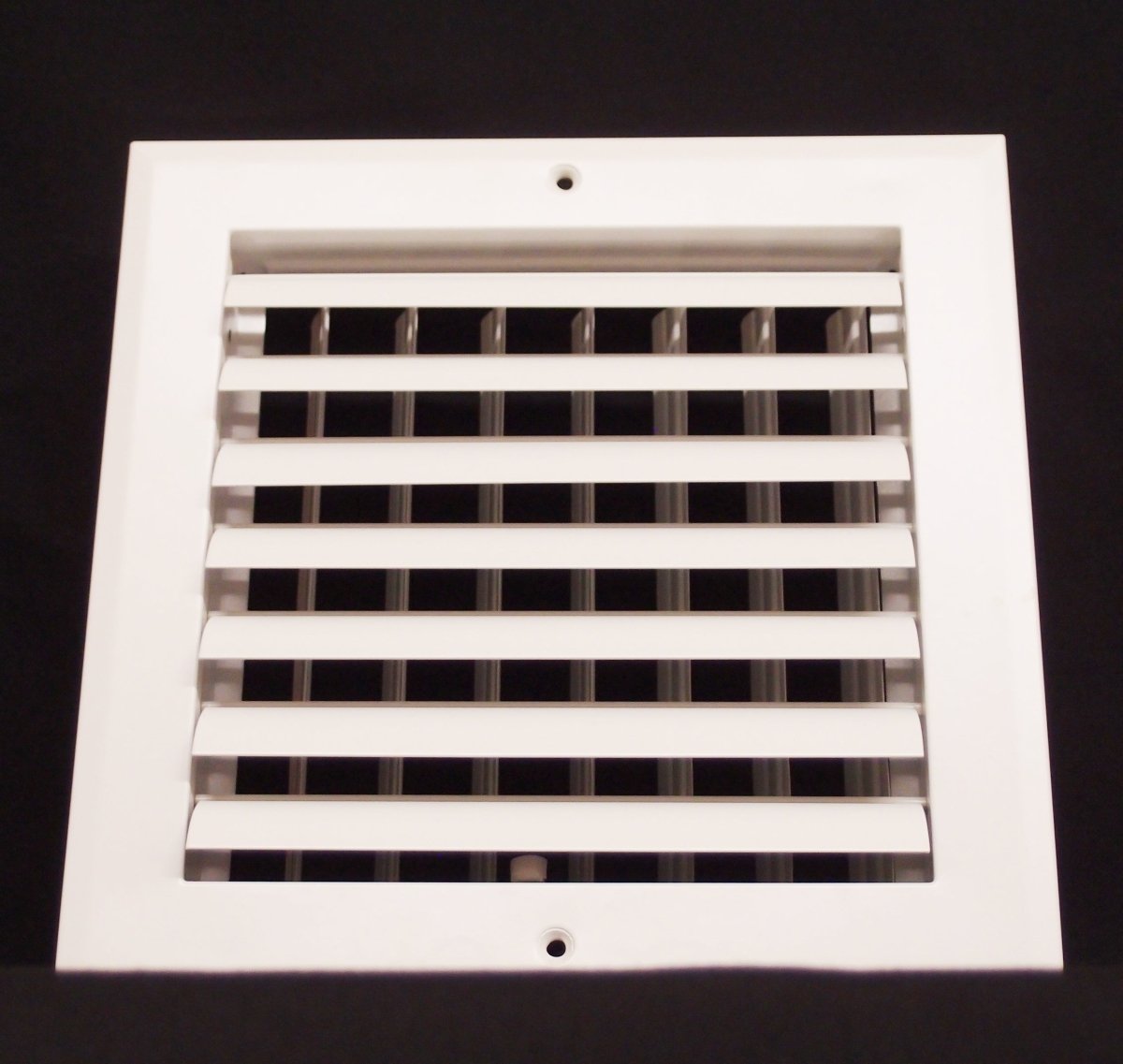 10&quot; X 10&quot; [Duct Opening] 1 - Way Air Vent Adjustable Aluminum Curved Blades Integral Multi - Shutter Damper HVAC Diffuser [Outer Dimensions: 11.75&quot;W X 11.75&quot;H] - HVAC PremiumMFACRA1010W1