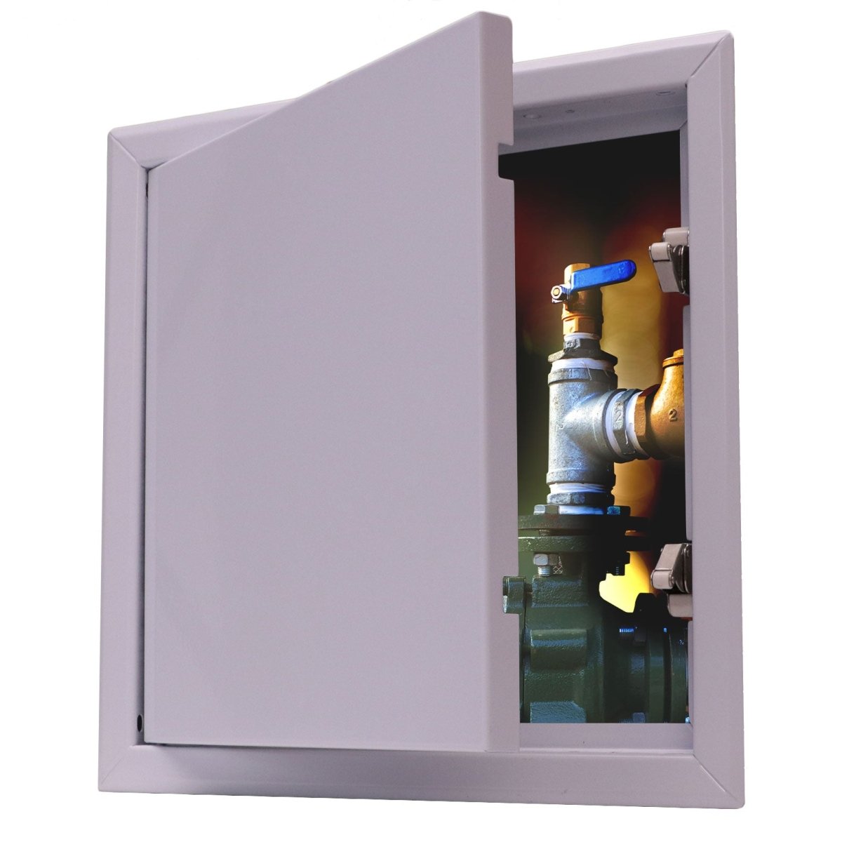 10&quot; X 10&quot; Universal Aluminum Access Panel Door For Wall / Ceiling Application (Push - Lock) With Solid Frame - [Outer Dimensions: 11&quot; Width X 11&quot; Height] - HVAC PremiumAD - S - 230 - 10x10