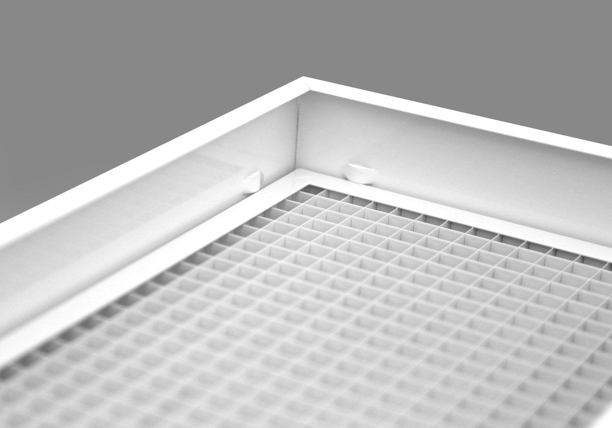 10&quot; x 26&quot; or 26&quot; x 10&quot; Cube Core Eggcrate Return Air Filter Grille for 1&quot; Filter - Aluminum - White [Outer Dimensions: 12.5&quot; X 28.5&quot;] - HVAC PremiumCRFG1026