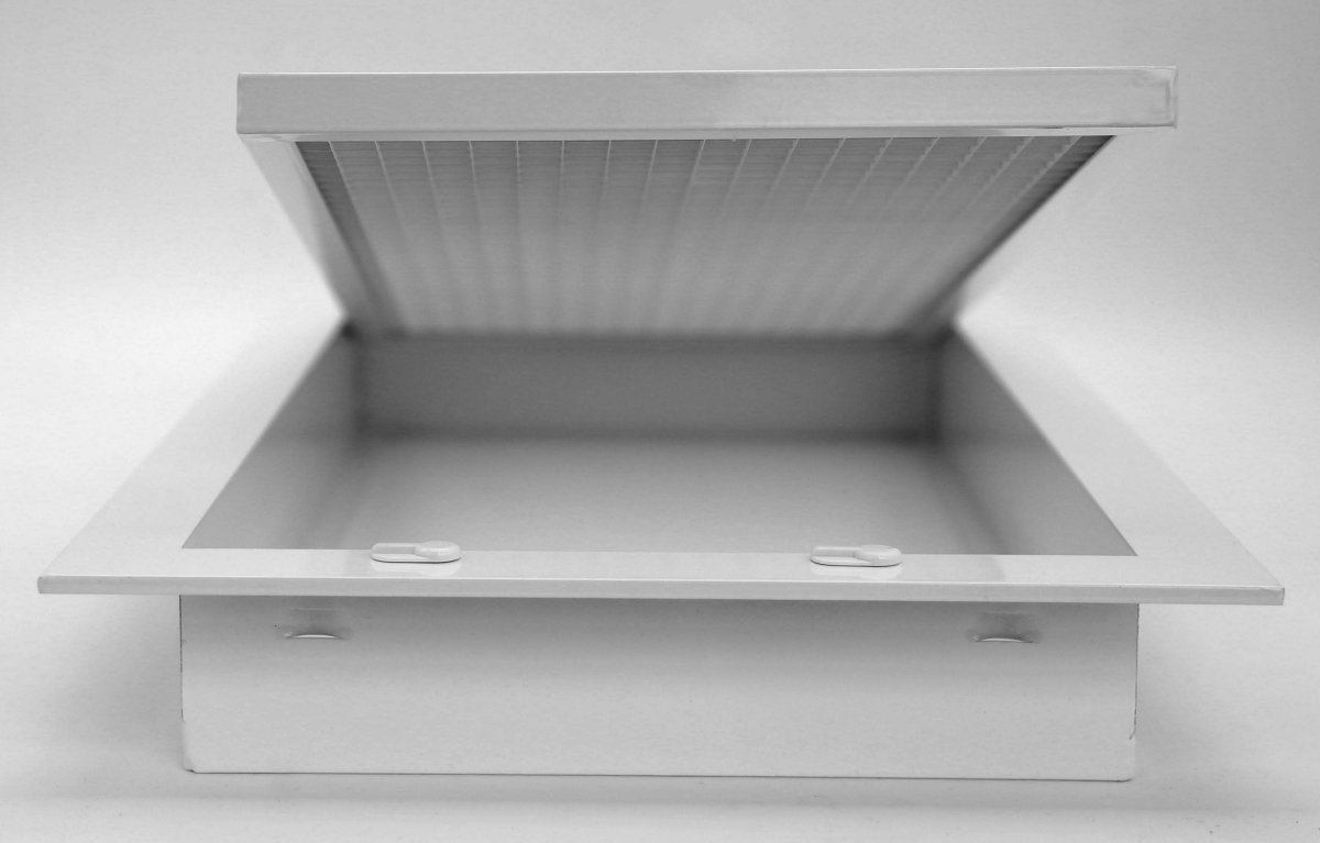 10&quot; x 26&quot; or 26&quot; x 10&quot; Cube Core Eggcrate Return Air Filter Grille for 1&quot; Filter - Aluminum - White [Outer Dimensions: 12.5&quot; X 28.5&quot;] - HVAC PremiumCRFG1026