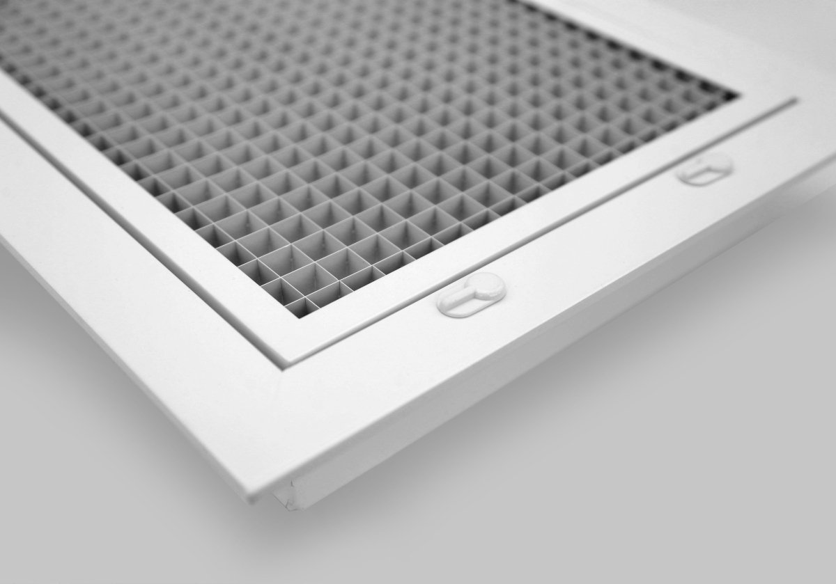 10&quot; x 26&quot; or 26&quot; x 10&quot; Cube Core Eggcrate Return Air Filter Grille for 1&quot; Filter - Aluminum - White [Outer Dimensions: 12.5&quot; X 28.5&quot;] - HVAC PremiumCRFG1026