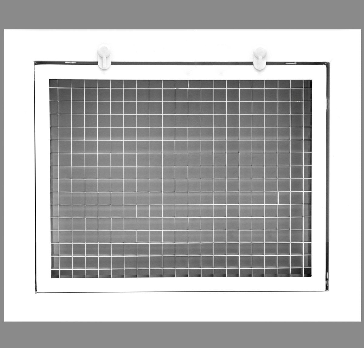 10" x 6" or 6" x 10" Cube Core Eggcrate Return Air Filter Grille for 1" Filter - Aluminum - White [Outer Dimensions: 12.5" X 8.5"] - HVAC PremiumCRFG106