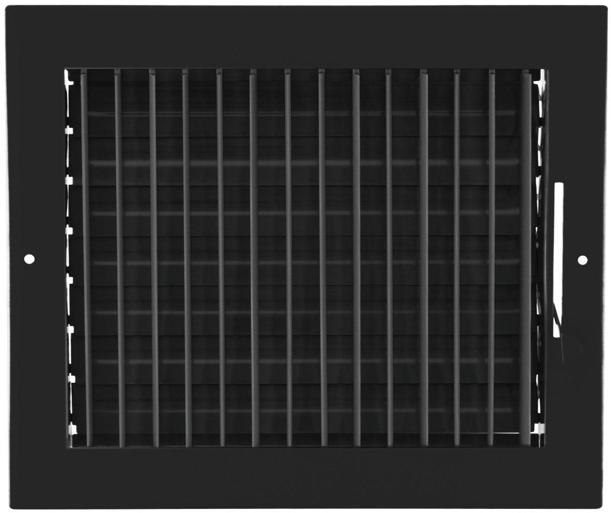 10" X 8" ADJUSTABLE AIR SUPPLY DIFFUSER - HVAC Vent Duct Cover Sidewall or Ceiling - HVAC PremiumCG - SV108 Black - HP