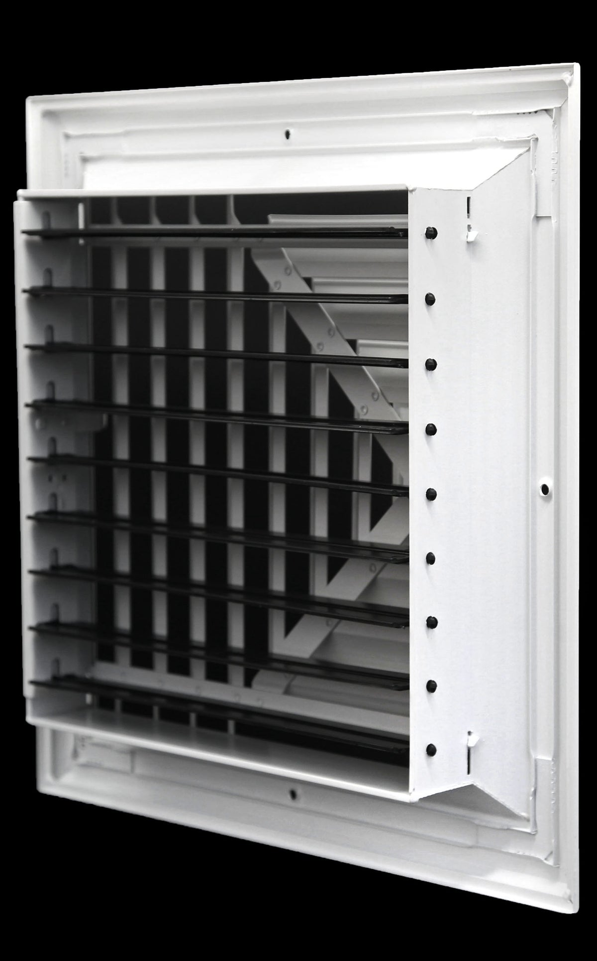 10&quot; x 10&quot; 2-WAY ALUMINUM BAR CEILING DIFFUSER - Vent Duct Cover - With Opposing Dampers via Lever Control