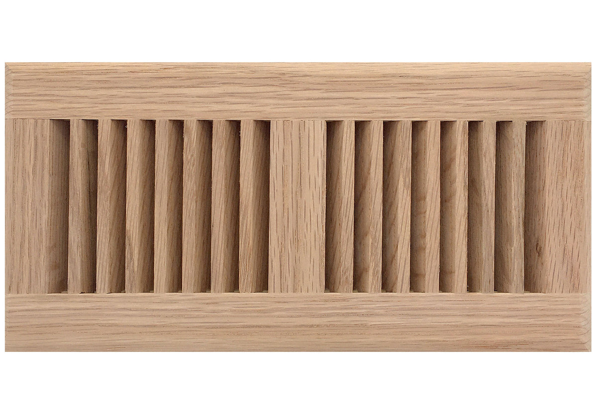 12&quot; x 8&quot; Decorative Wood Supply Air Vent HVAC Duct Cover Grille - Polished Finish Red Oak Wood - 2-Way Air Direction - [Outer Dimensions: 14w X 10&quot;h]