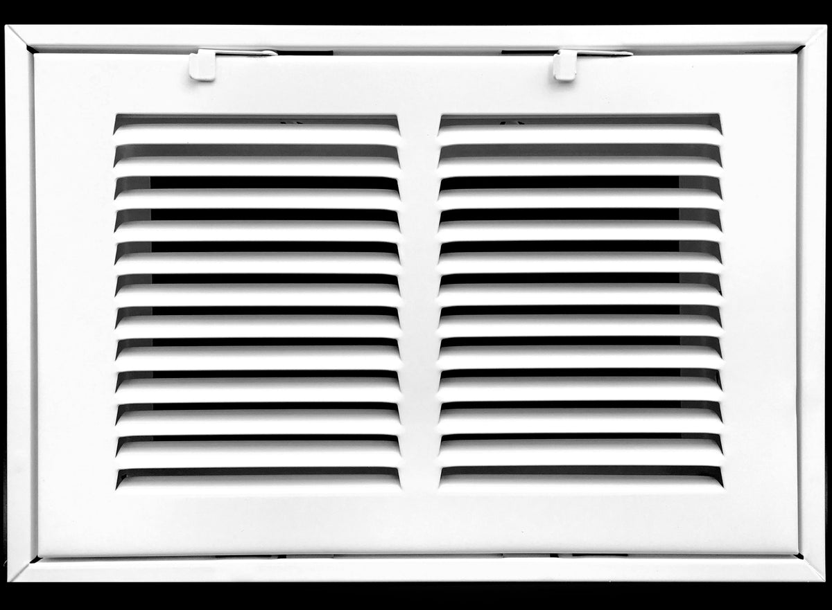 10&quot; X 6&quot; Steel Return Air Filter Grille for 1&quot; Filter - Fixed Hinged - [Outer Dimensions: 12 5/8&quot; X 8 5/8&quot;]