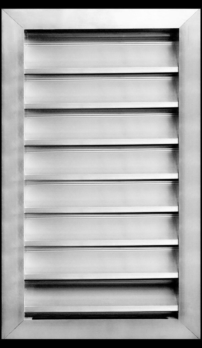 10"w X 18"h Aluminum Exterior Gable Louver Vent for Walls & Crawlspace - Weather - Resistant Air Grille with Screen Mesh - [Outer Dimensions 11.75"w x 19.75"h] - HVAC PremiumLO1018