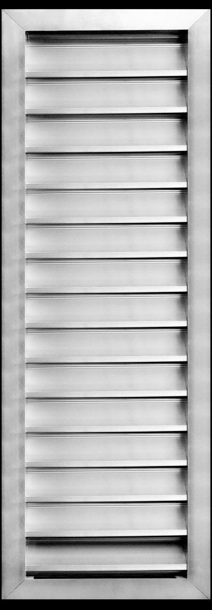 10"w X 36"h Aluminum Exterior Gable Louver Vent for Walls & Crawlspace - Weather - Resistant Air Grille with Screen Mesh - [Outer Dimensions 11.75"w x 37.75"h] - HVAC PremiumLO1036