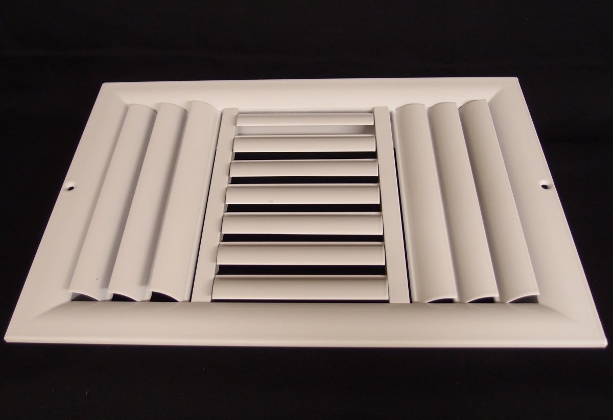 10&quot;W X 4&quot;H [Duct Opening] 3 - Way Aluminum Curved Blade Adjustable Air Supply HVAC Diffuser [Outer Dimensions: 11.75&quot;W X 5.75&quot;H] - HVAC PremiumCADJB3 - C - 104
