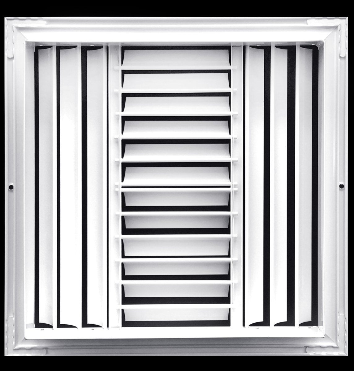 10&quot;W X 8&quot;H [Duct Opening] 3 - Way Aluminum Curved Blade Adjustable Air Supply HVAC Diffuser [Outer Dimensions: 11.75&quot;W X 9.75&quot;H] - HVAC PremiumCADJB3 - C - 108