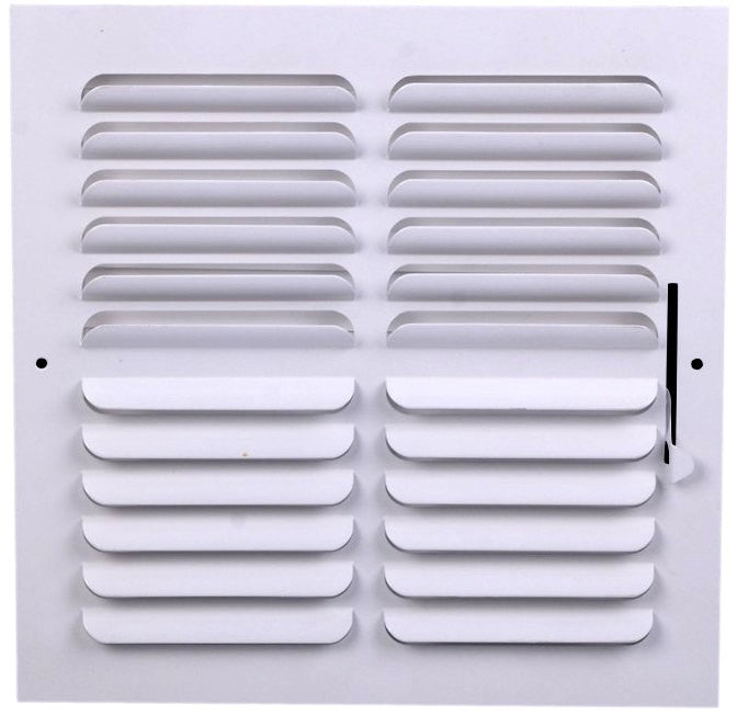 12" X 12" [Duct Opening] 2 - Way Horizontal Fixed Curved Blade Air Supply Diffuser Register Vent Cover Grille [Outer Dimensions: 13.75"W X 13.75"H] - HVAC PremiumCB1212W2 HP