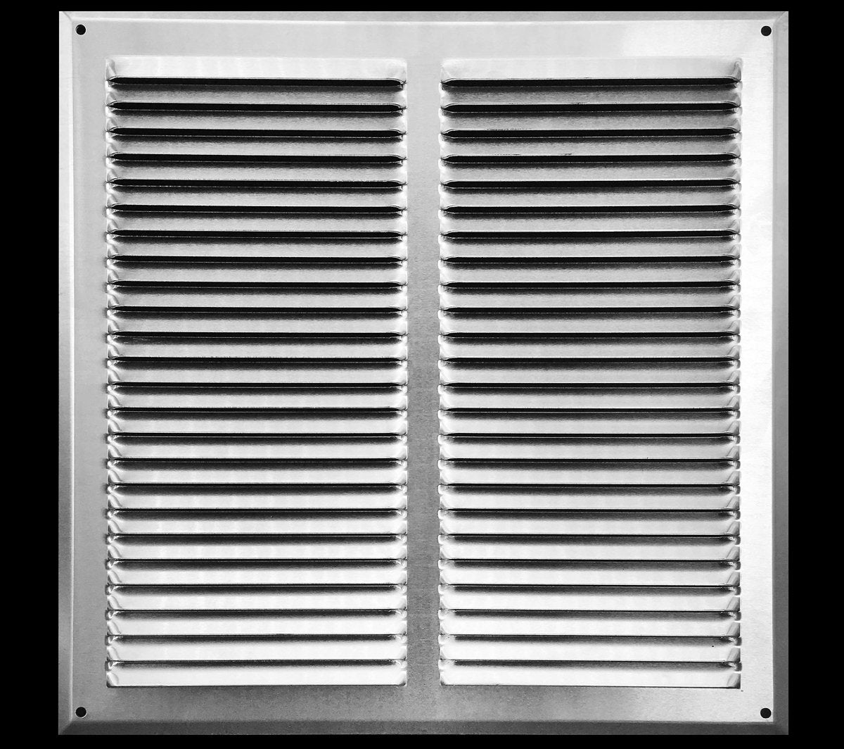 12&quot; X 12&quot; Outdoor Return Air Grille – For Outdoor Use - HVAC Vent Duct Cover Diffuser – [1.0mm Polished Aluminum] [Outer Dimensions: 13.75w X 13.75h] - HVAC PremiumRGOA1212