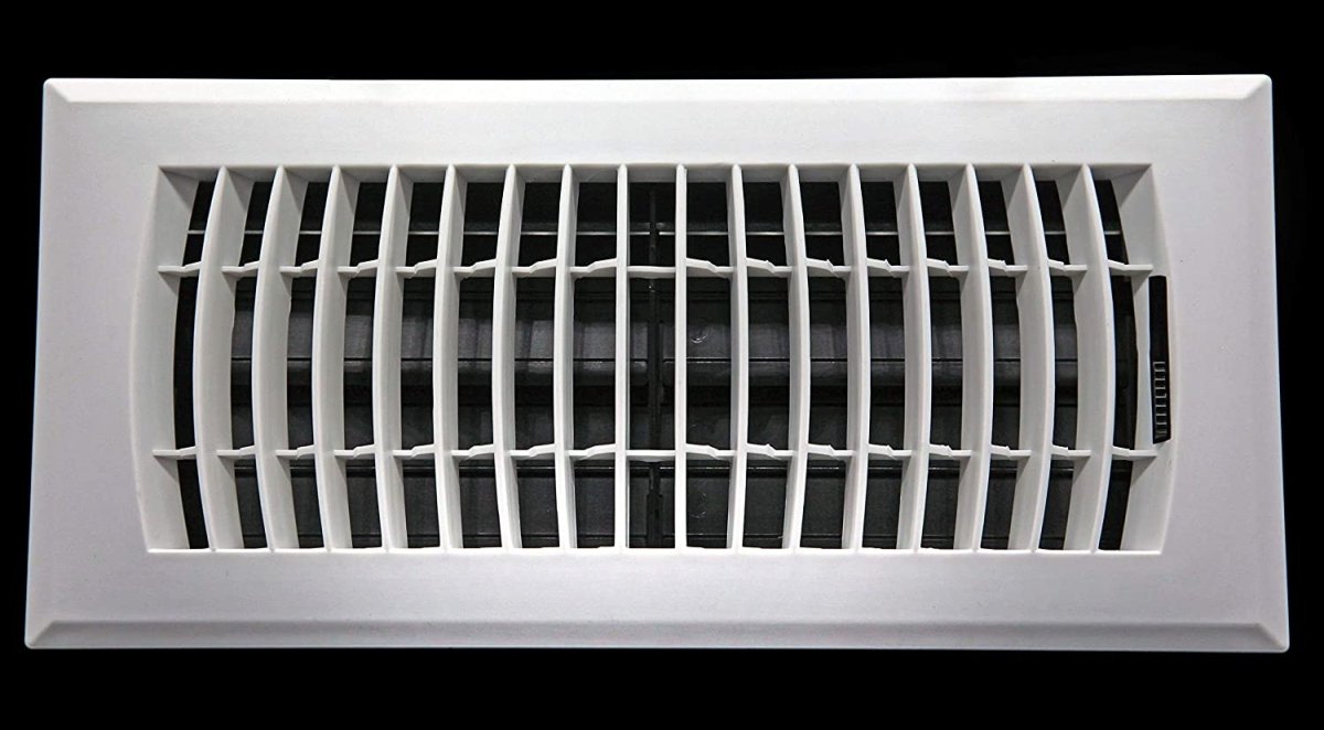 12" x 2" Floor Register HVAC Air Supply Grille - Heavy Duty Rigid Built - Plastic Never Rust Vent Duct Cover [Outer Dimensions: 14w X 4"h] - HVAC PremiumPL FR122