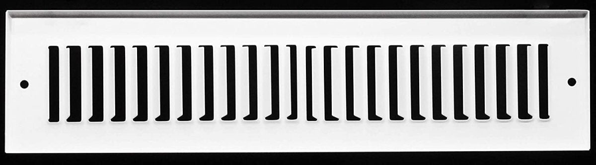 12&quot; x 2&quot; Toe Kick Grille - HVAC Vent Cover [Outer Dimensions: 13.5 X 3.5] - White - HVAC PremiumMFTSG122W - HP