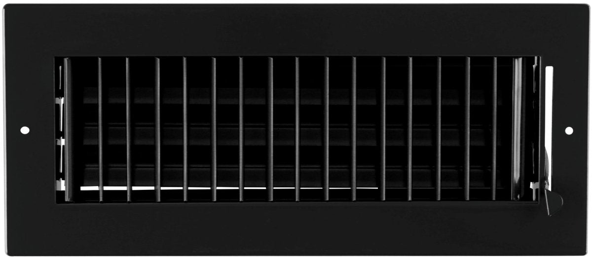 12" X 4" ADJUSTABLE AIR SUPPLY DIFFUSER - HVAC Vent Duct Cover Sidewall or Ceiling - HVAC PremiumSV124 Black