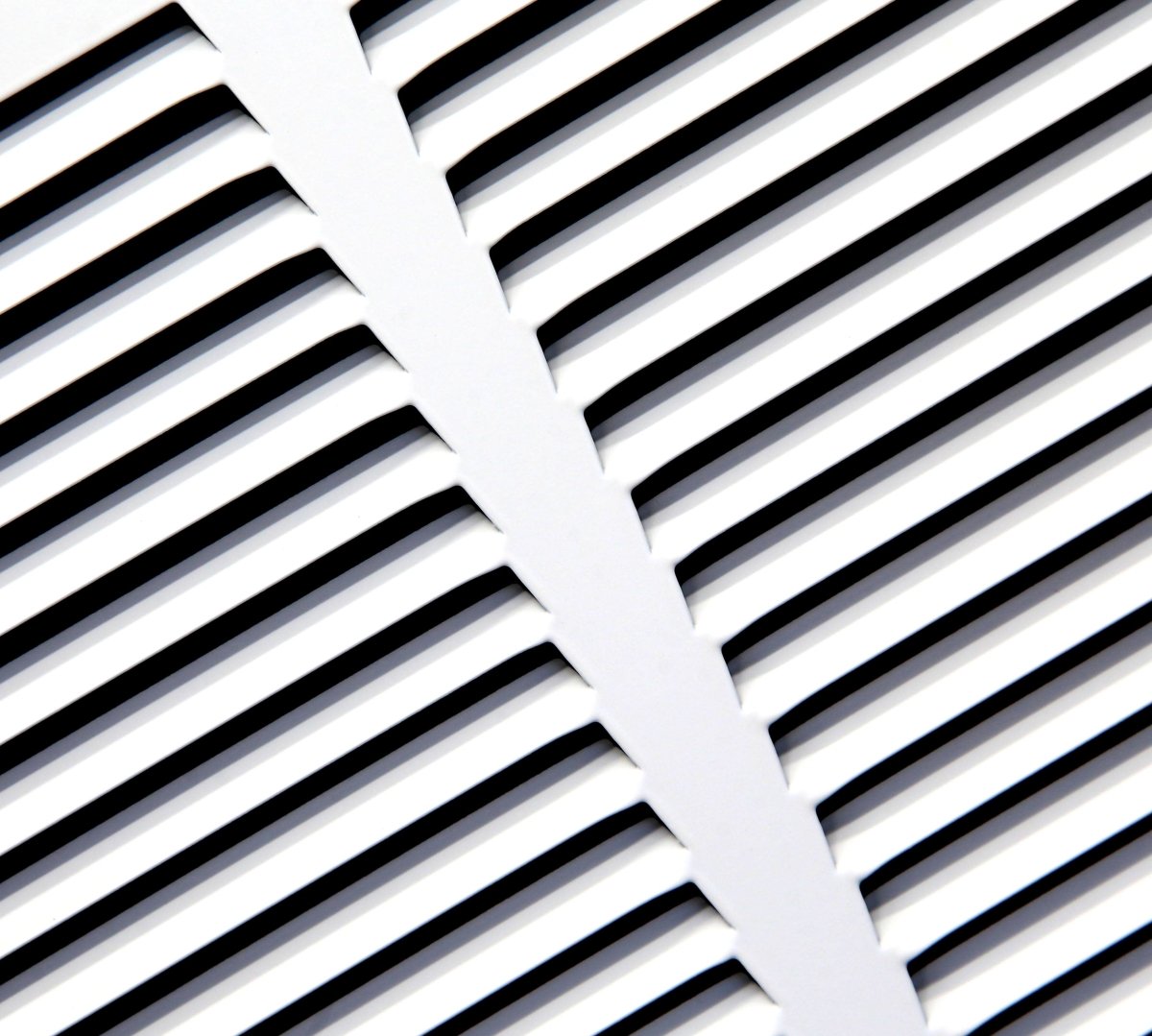 12&quot; X 4&quot; Baseboard Return Air Grille - HVAC Vent Duct Cover - 7/8&quot; Margin Turnback For Flush Fit With Baseboard Work - White - HVAC PremiumBRG124 HP - 1