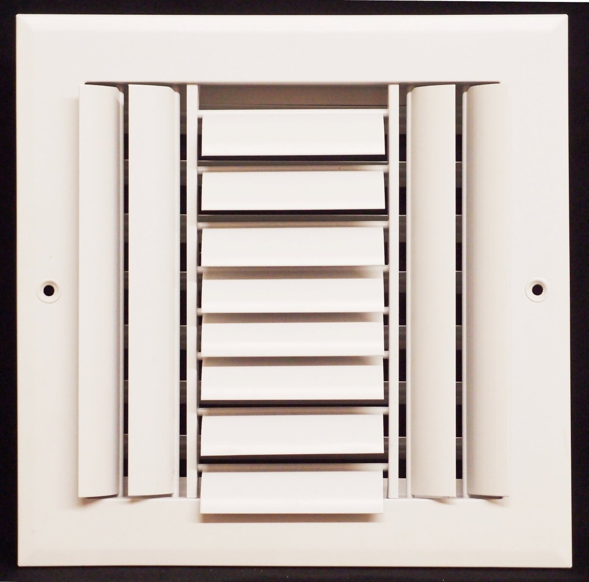 12" X 6" [Duct Opening] 3 - Way Air Vent Adjustable Aluminum Curved Blades Integral Multi - Shutter Damper HVAC Diffuser [Outer Dimensions: 13.75"W X 7.75"H] - HVAC PremiumMFACRA126W3