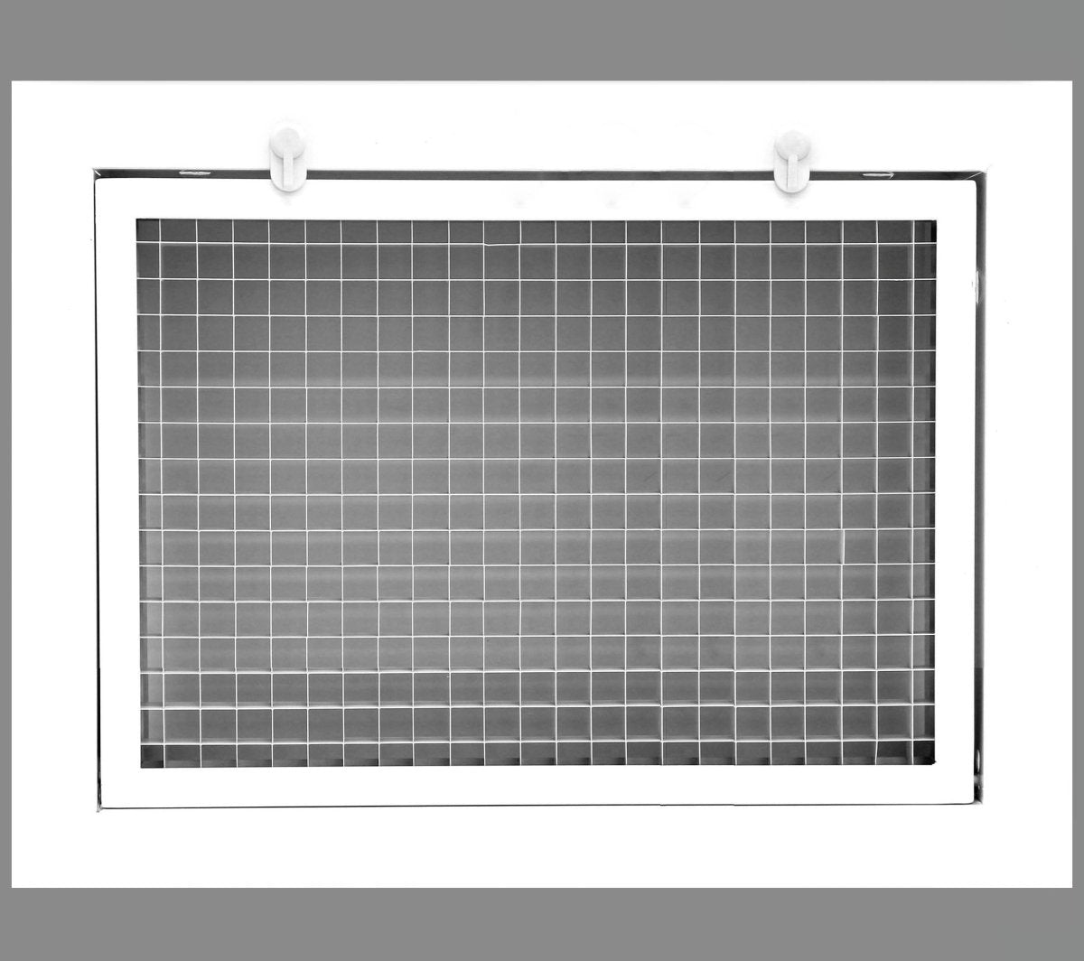 12" x 6" or 6" x 12" Cube Core Eggcrate Return Air Filter Grille for 1" Filter - Aluminum - White [Outer Dimensions: 14.5" X 8.5"] - HVAC PremiumCRFG126