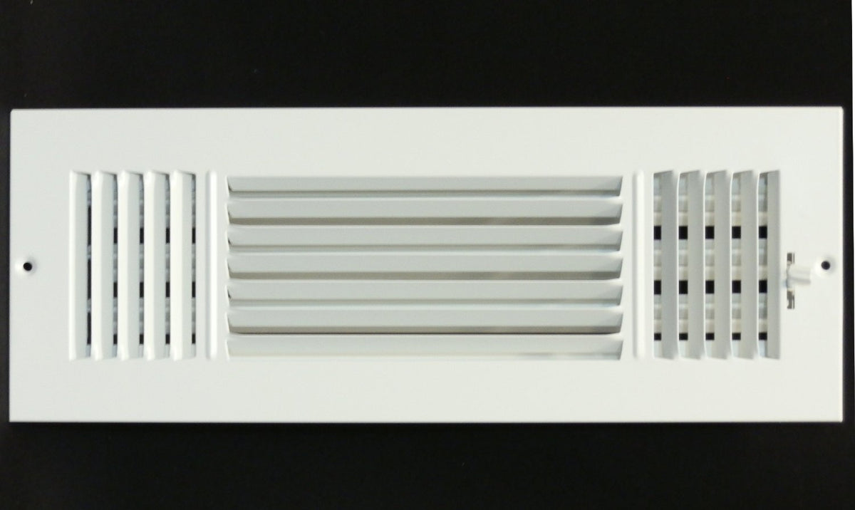 24&quot; X 6&quot; 3-Way AIR SUPPLY GRILLE - DUCT COVER &amp; DIFFUSER - Flat Stamped Face