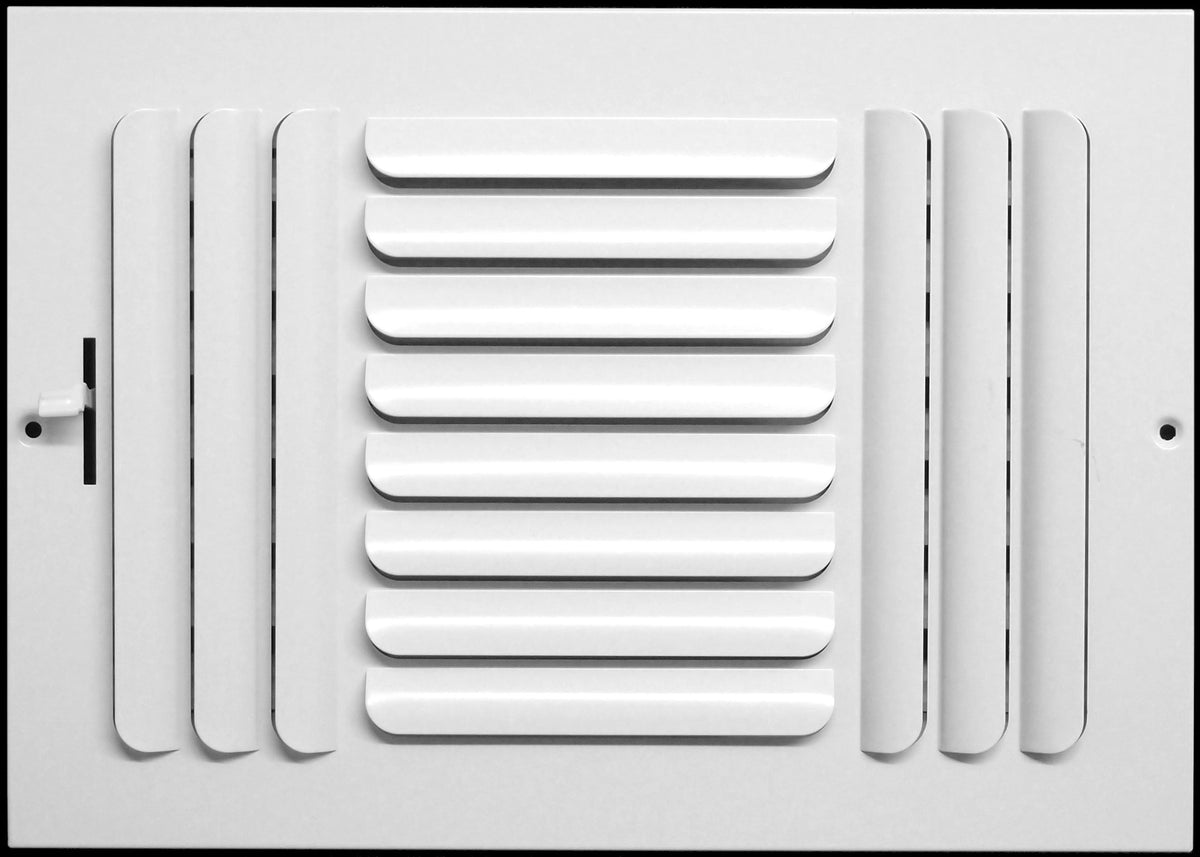 14&quot; X 10&quot; 3-Way Fixed Curved Blade Air Supply Diffuser