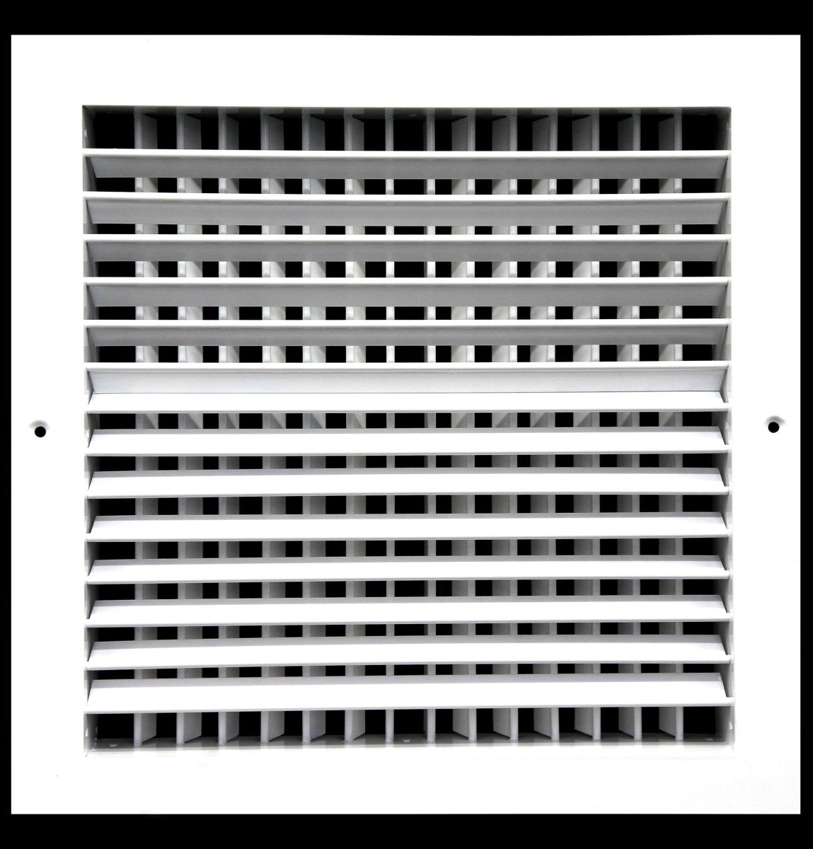 12"W X 12"H [Duct Opening] Aluminum Double Deflection Adjustable Air Supply HVAC Diffuser - [Outer Dimensions: 13.6"W X 13.6"H] - HVAC PremiumDDAG - A - 1212