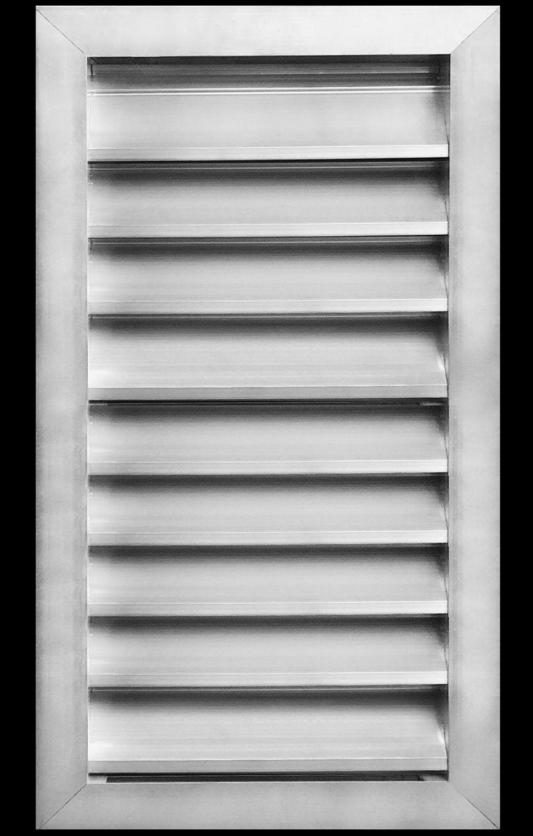 12"w X 20"h Aluminum Exterior Gable Louver Vent for Walls & Crawlspace - Weather - Resistant Air Grille with Screen Mesh - [Outer Dimensions 13.75"w x 21.75"h] - HVAC PremiumLO1220