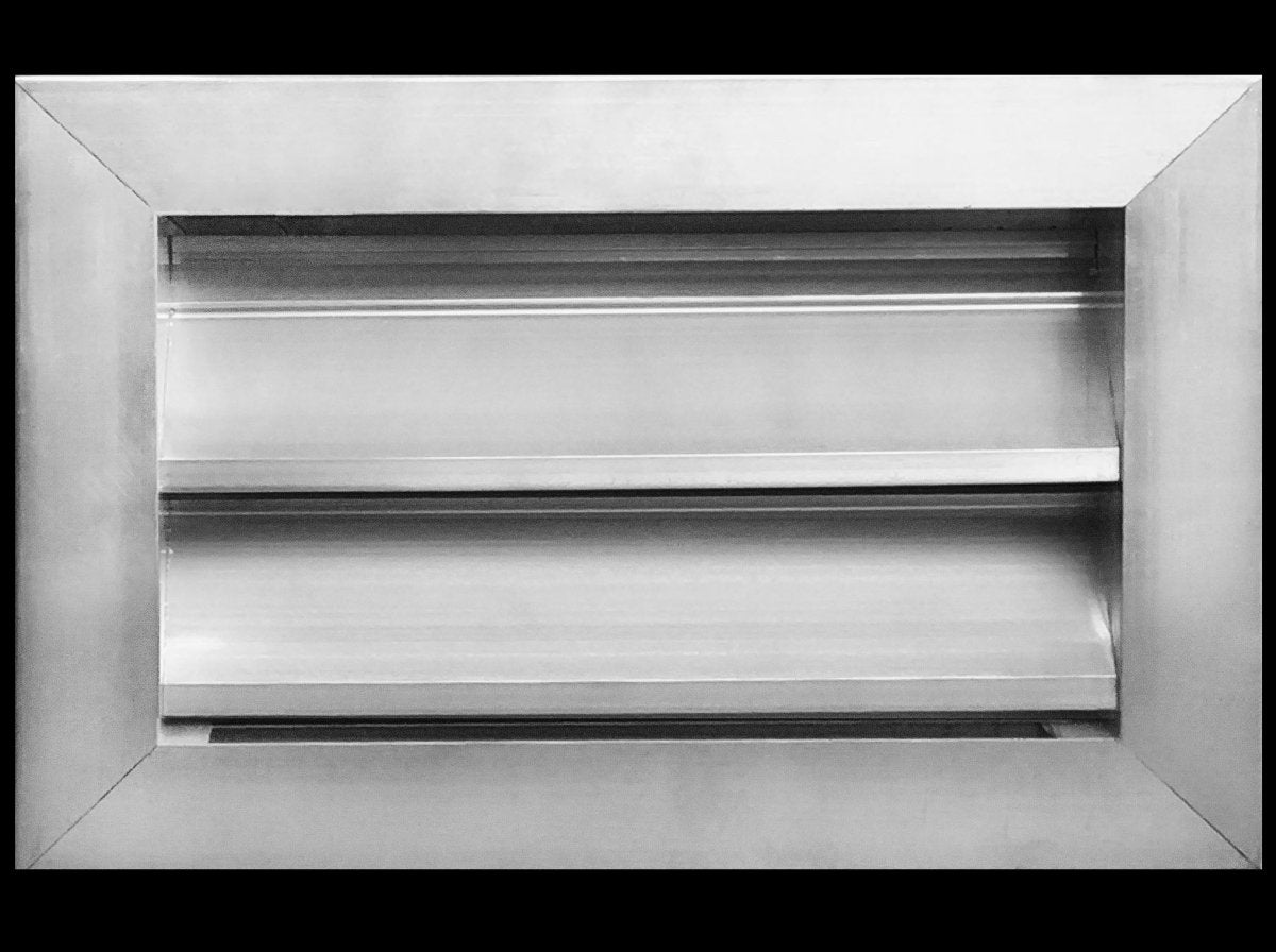 12"w X 6"h Aluminum Exterior Gable Louver Vent for Walls & Crawlspace - Weather - Resistant Air Grille with Screen Mesh - [Outer Dimensions 13.75"w x 7.75"h] - HVAC PremiumLO126