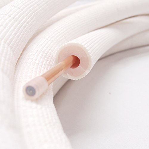 1/4" - 1/2" Insulated Copper Coil Line Set - 1/2" White Insulation EZ Twin Set - 25' Long - HVAC PremiumLS 1412 12WTW 25