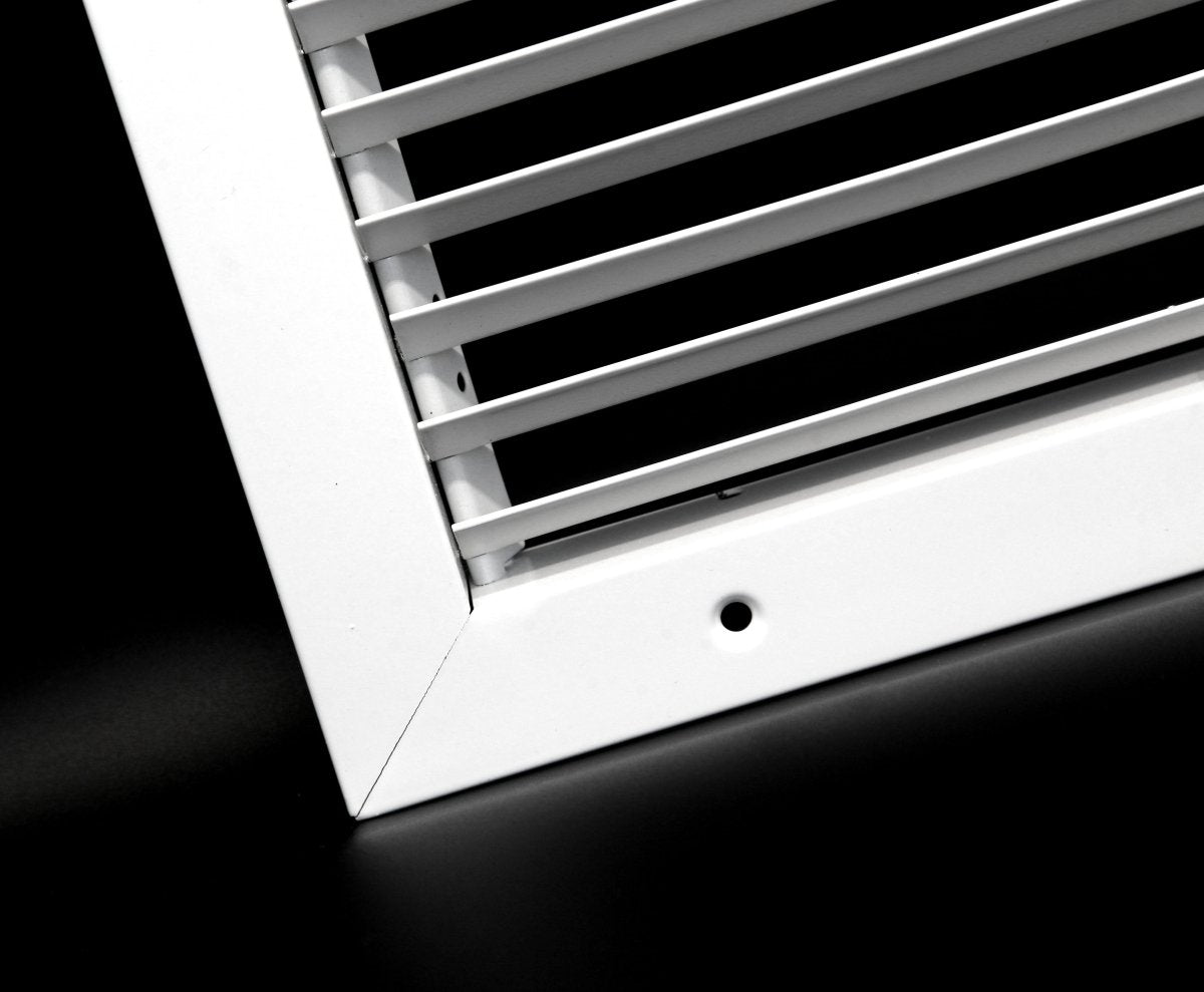 14&quot; x 10&quot; Steel Fixed Bar Return Grille - Sidewall and Ceiling - HVAC PremiumRG1410Steel FBA