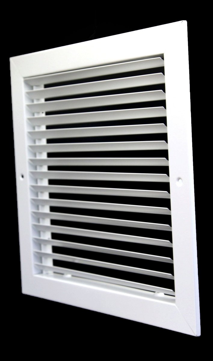 14&quot; x 10&quot; Steel Fixed Bar Return Grille - Sidewall and Ceiling - HVAC PremiumRG1410Steel FBA