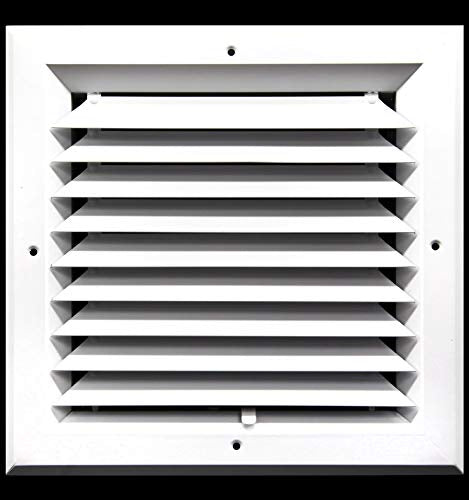 14" x 14" - 1 - Way Extruded Aluminum Ceiling Diffuser Square - HVAC Vent Cover - HVAC PremiumMFEASC14W1