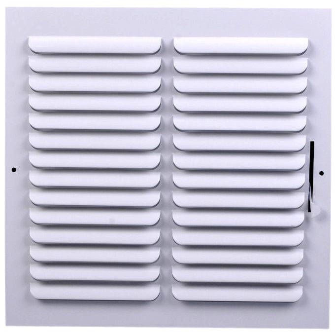 14" X 14" [Duct Opening] 1 - Way Fixed Curved Blade Air Supply Diffuser Register Vent Cover Grille [Outer Dimensions: 15.75"W X 15.75"H] - HVAC PremiumCB1414W1 HP