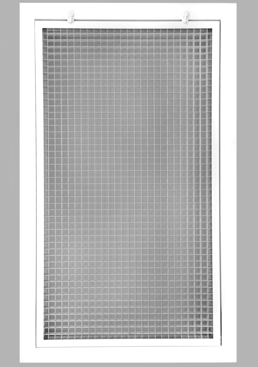 14" x 25" Cube Core Eggcrate Return Air Filter Grille for 1" Filter - HVAC PremiumCRFG1425
