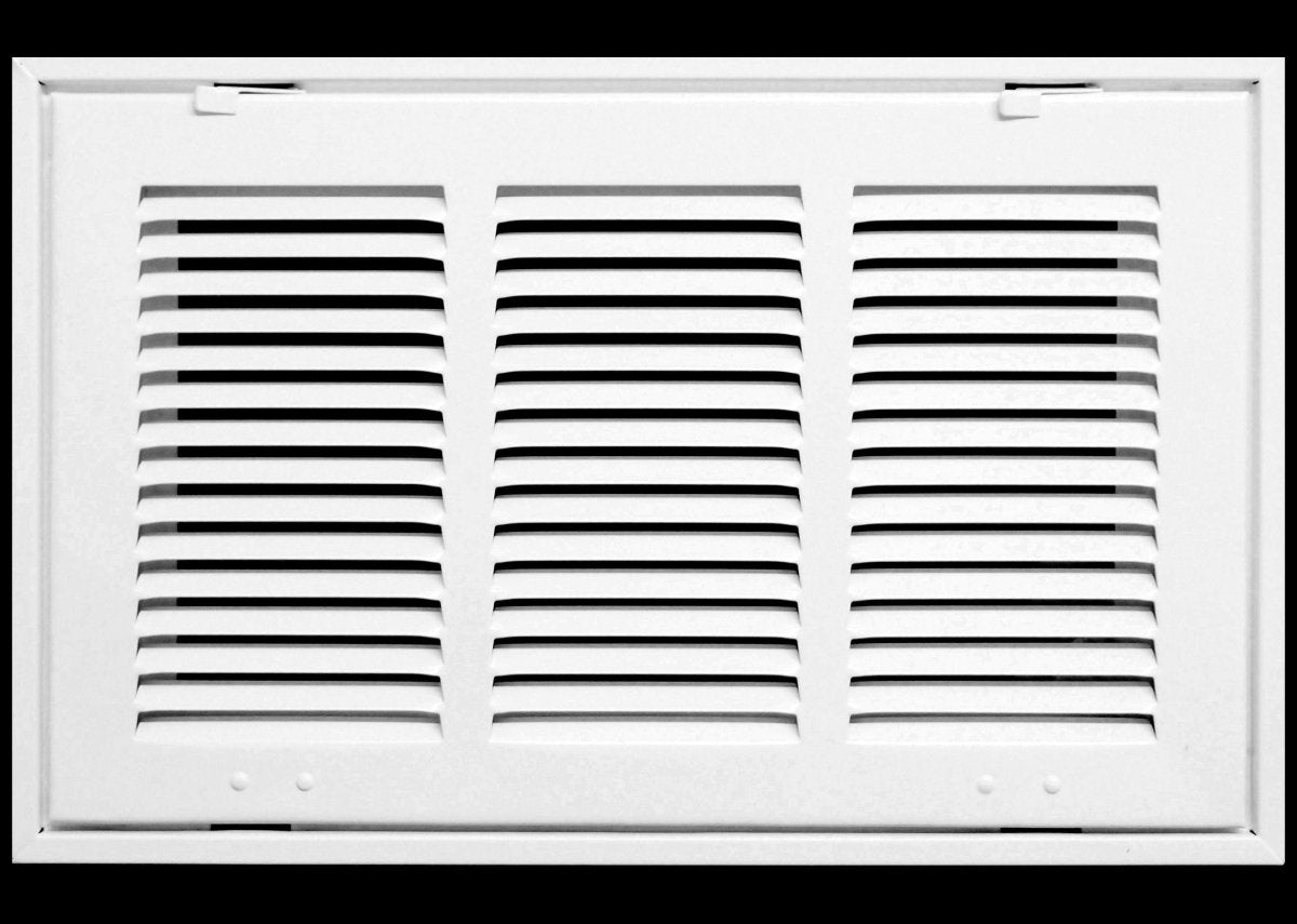 14" X 8" Steel Return Air Filter Grille for 1" Filter - Fixed Hinged - [Outer Dimensions: 16 5/8" X 10 5/8"] - HVAC Premium190 14X08 FBA