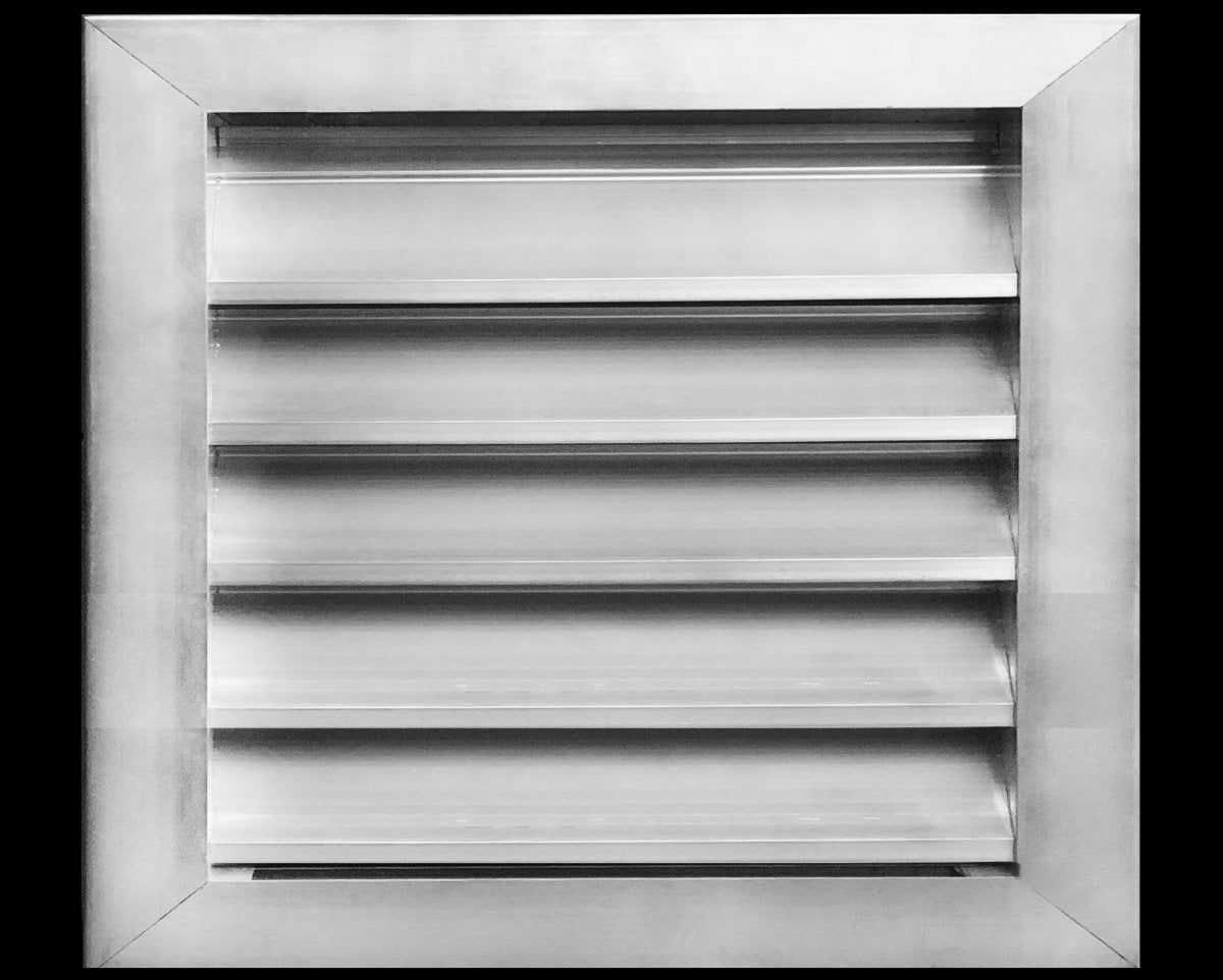 14"w X 12"h Aluminum Exterior Gable Louver Vent for Walls & Crawlspace - Weather - Resistant Air Grille with Screen Mesh - [Outer Dimensions 15.75"w x 13.75"h] - HVAC PremiumLO1412