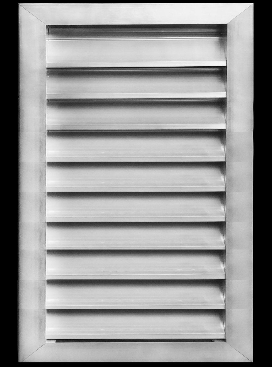 14"w X 22"h Aluminum Exterior Gable Louver Vent for Walls & Crawlspace - Weather - Resistant Air Grille with Screen Mesh - [Outer Dimensions 15.75"w x 23.75"h] - HVAC PremiumLO1422