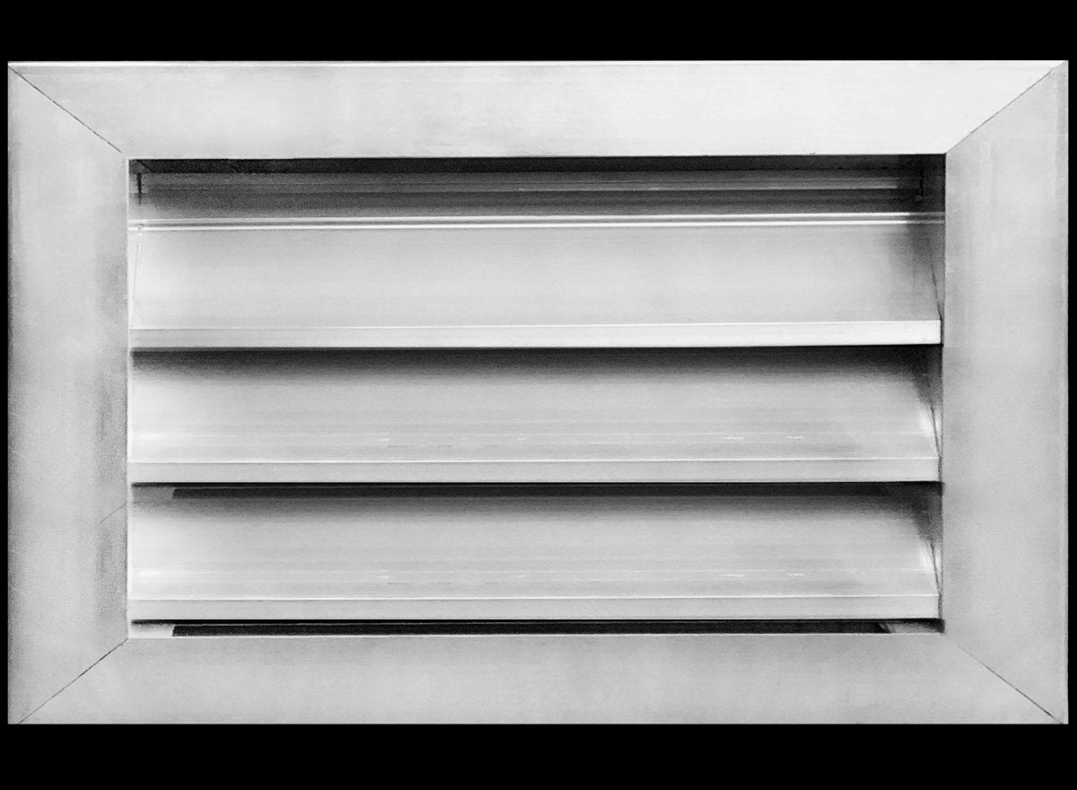 14"w X 6"h Aluminum Exterior Gable Louver Vent for Walls & Crawlspace - Weather - Resistant Air Grille with Screen Mesh - [Outer Dimensions 15.75"w x 7.75"h] - HVAC PremiumLO146