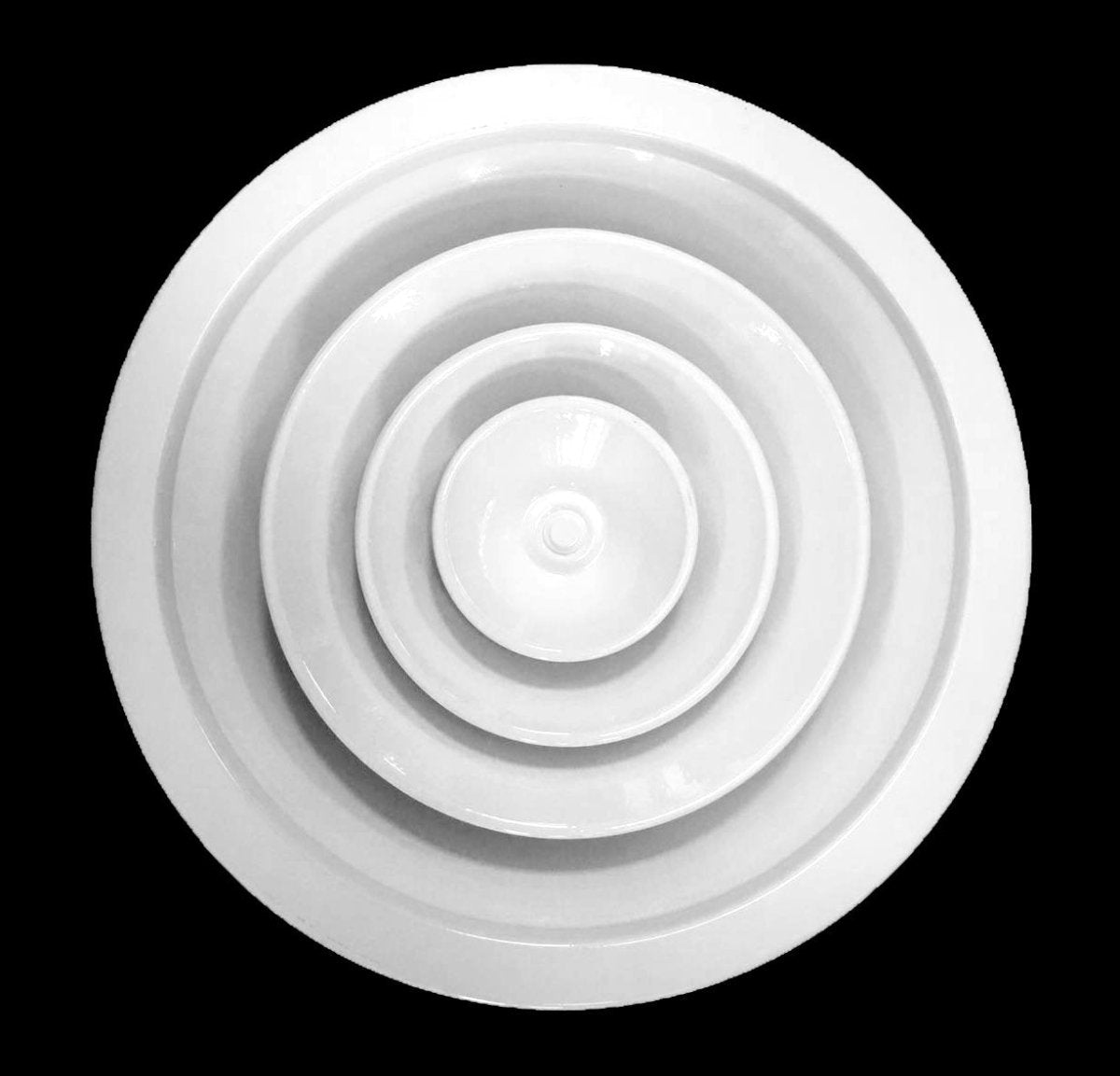 16" Circular Round Aluminum HVAC Supply Grille Air Diffuser - With Butterfly Damper - Vent Duct Cover [Outer Dimensions: 18"] - HVAC PremiumRS AL16