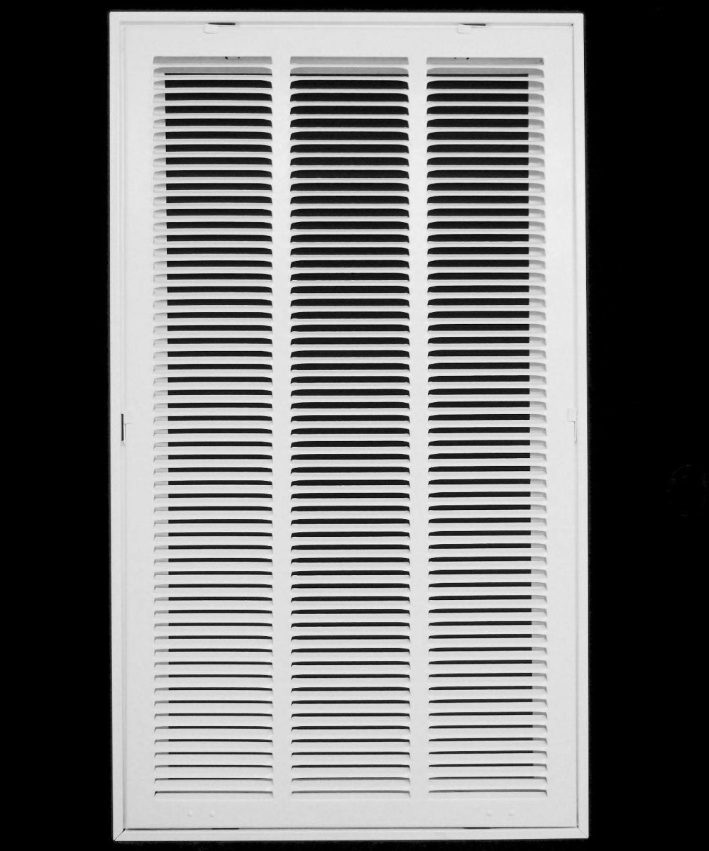 16" X 30" Steel Return Air Filter Grille for 1" Filter - Fixed Hinged - [Outer Dimensions: 18 5/8" X 32 5/8"] - HVAC Premium190 16X30 FBA