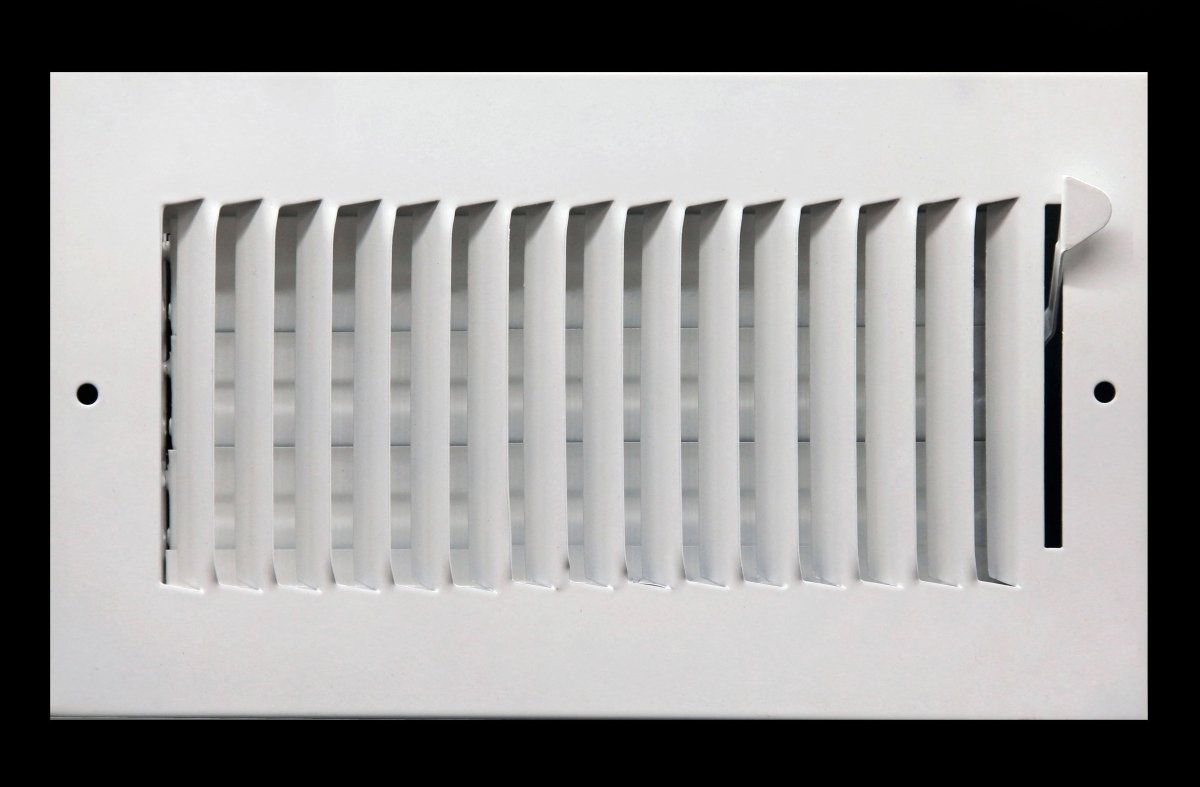 16" X 4" 2 - Way Air Supply Grille – Steel HVAC Vent Cover with Damper, Wall/Ceiling Register, White - HVAC PremiumG166W1 HP