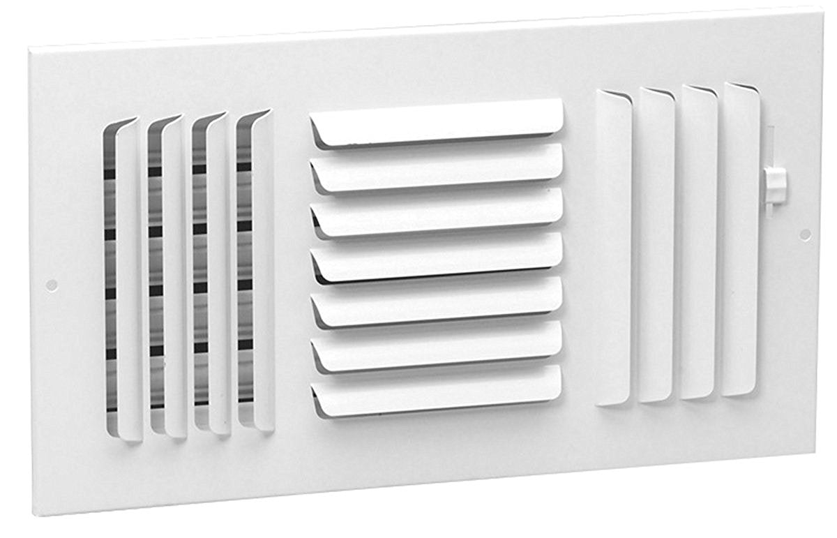 16" X 6" [Duct Opening] 3 - Way Fixed Curved Blade Air Supply Diffuser Register Vent Cover Grille [Outer Dimensions: 17.75"W X 7.75"H] - HVAC PremiumCB166W3 - HP