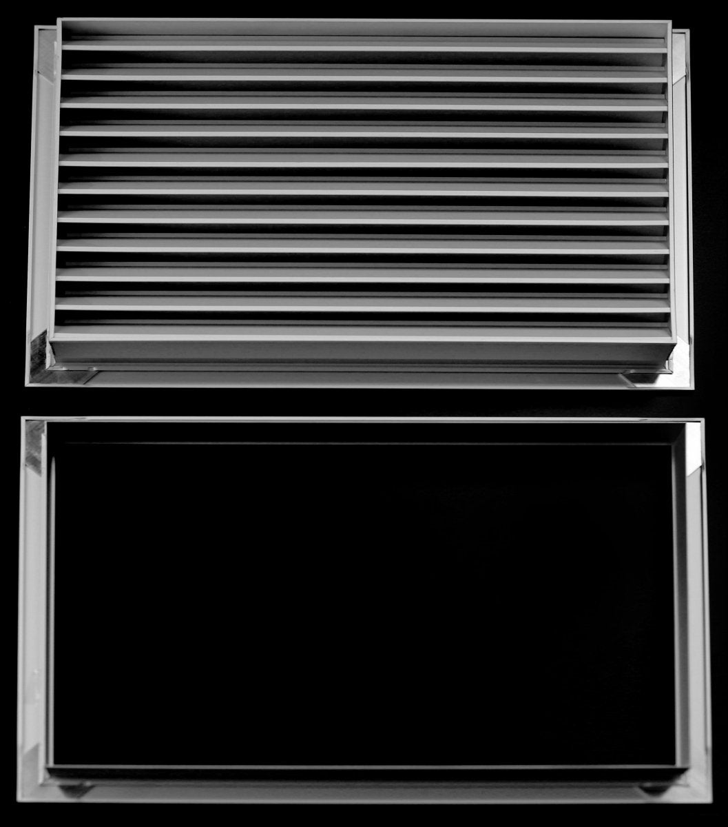 16&quot;w X 16&quot;h Aluminum Privacy Door HVAC Air Grille - &quot;V&quot; Shaped Louvers Ensure 100% View Block - Supply or Return - HVAC PremiumDG - A1616 - 1