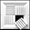 16&quot;w X 16&quot;h Extruded Aluminum Adjustable Core Mount Supply Ceiling HVAC Air Grille – Interchangeable: 1 - Way, 2 - Way, 3 - Way or 4 - Way - Vent Duct Cover [Outer Dimensions: 17.125&quot; X 17.125&quot;] - HVAC PremiumMCSB1616