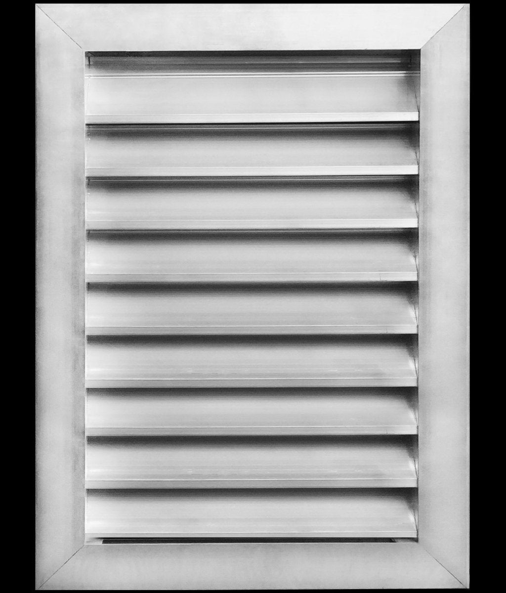 16"w X 20"h Aluminum Exterior Gable Louver Vent for Walls & Crawlspace - Weather - Resistant Air Grille with Screen Mesh - [Outer Dimensions 17.75"w x 21.75"h] - HVAC PremiumLO1620