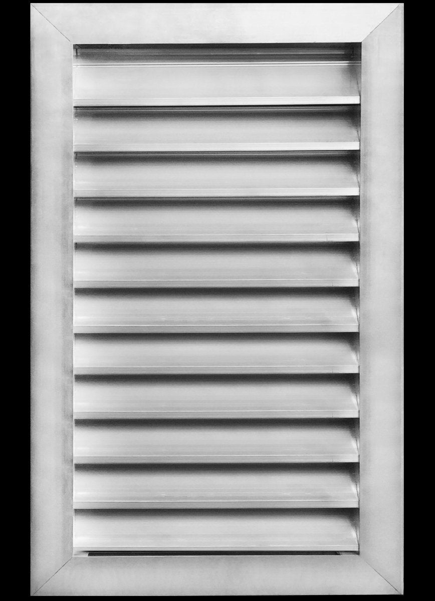 16"w X 24"h Aluminum Exterior Gable Louver Vent for Walls & Crawlspace - Weather - Resistant Air Grille with Screen Mesh - [Outer Dimensions 17.75"w x 25.75"h] - HVAC PremiumLO1624