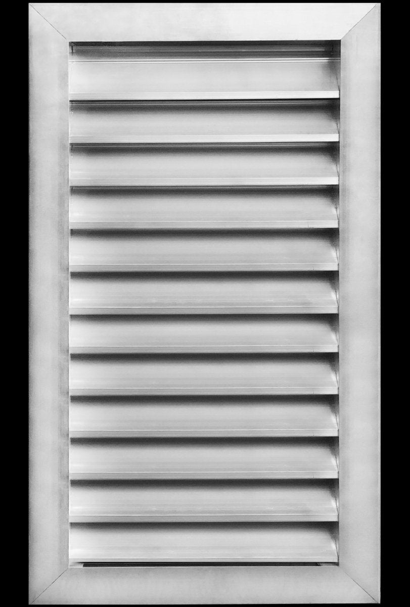 16"w X 26"h Aluminum Exterior Gable Louver Vent for Walls & Crawlspace - Weather - Resistant Air Grille with Screen Mesh - [Outer Dimensions 17.75"w x 27.75"h] - HVAC PremiumLO1626