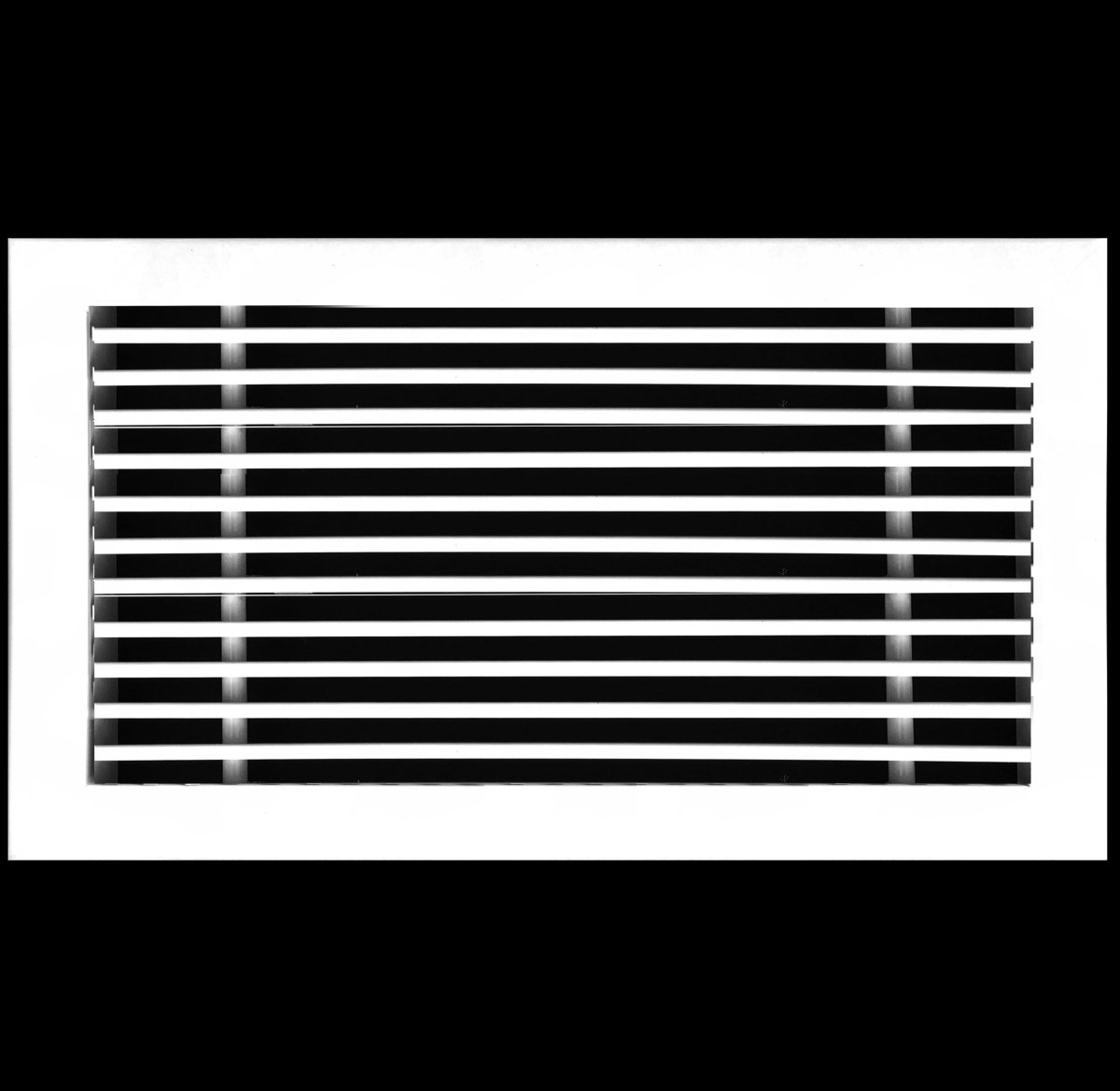 16&quot;W X 4&quot;H [Duct Opening] Linear Aluminum Clip - On Bar Return Air Grille [Outer Dimensions: 17.25&quot;W x 5.25&quot;H] - HVAC PremiumLR164