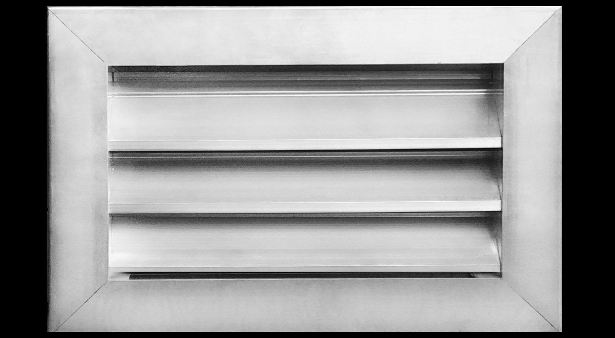 16"w X 8"h Aluminum Exterior Gable Louver Vent for Walls & Crawlspace - Weather - Resistant Air Grille with Screen Mesh - [Outer Dimensions 17.75"w x 9.75"h] - HVAC PremiumLO168